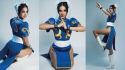 Chun-Li versi Anya Geraldine Kostum saat Halloween